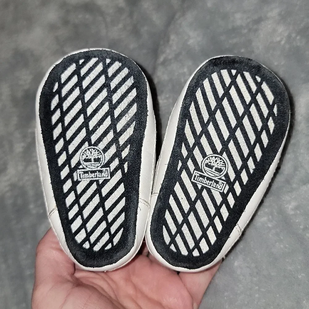 Timberland Soft Bottom Leather Crib Shoes Baby Infant Size 1